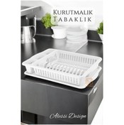 Resim SENSON Bulaşık Durulama Sepeti Tabaklık Bulaşık Kurutmalık BEYAZ Alessi - TDL9061-2824 