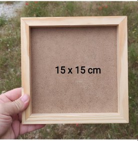 Resim 15x15cm Ahşap Çerçeveli Pano Ham Camsız - Arkalık Sabit 