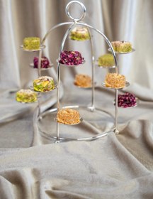 Resim Homm Days Silver-Plated Macaron Stand 