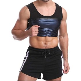 Resim Polimer Kaplama Askılı Termal Atlet Sweet Sweat Atlet Siyah 