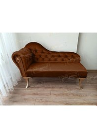 Resim Dekoratif Bihter Koltuk Josefin Puf 110 Cm Gold Ayak Kahve 