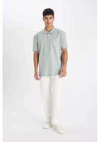 Resim DeFacto New Regular Fit Polo Yaka Kısa Kollu Pike Basic Düz Tişört D4610AX24SMGR488 