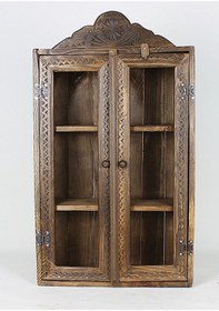 Resim Eskitme Ahşap Ecza Dolabı 40x69x12 Cm. Siyah 