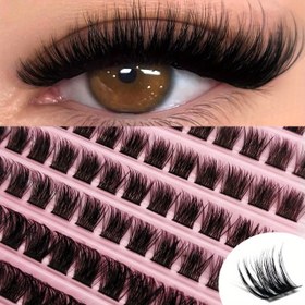 Resim 120/160/200 adet Doğal Görünüm D Kıvrımlı Kirpik Kütleleri (9–16mm), Karışık 40D, T50, 80D ve 80D-Kedi Gözü Stilleri ile DIY Kirpik Uzatma Kiti, Ekstra Kalın Başlangıç ​​Sevgilisi, Hafif, Giyinmek İçin Rahat ve Salon Kalitesinde Sonuçlar Evde Yeniden Kullanılabilir 