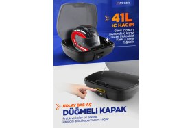 Resim Wogen WG41 Premium Arka Çanta 41 Litre (Nardo Gri) + Karbon Dizli 