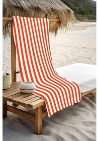 Resim Dijital Baskı Plaj Deniz Havlusu Renkli Çizgili Desen Peştamal Hvl0224 Renkli 