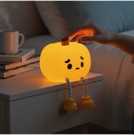 Resim Sevimli Balkabağı Silikon Gece Lambası Yatak Odası Uyku Lambası Diğer 
