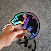 Resim 1 adet Vinil Yağ Ölçer Sticker, Su Geçirmez Güneş Geçirmez Araba Gövde Çizik Kaplama, Dayanıklı Çöp için Erkek Karikatür Yakıt Tankı Kaplama Sticker, Araç Dekorasyonu için Araç Vinil Sticker 