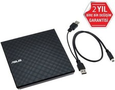 Resim Asus SDRW-08D2S-U Lite 8X Harici DVD Yazıcı M-Disc Destekli Siyah 90-DQ0435-UA221KZ 