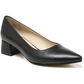 Resim Topuklu/ Stiletto Kadın Rc-4004 Deriden Siyah Siyah 