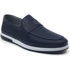 Resim Lisans Sohes Lisans Shoes %100 Hakiki Deri Erkek Günlük Ortopedik Rahat Yazlık Ayakkabı Yeni Sezon 40-44 Lacivert 