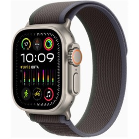 Resim Apple Watch Ultra 2 GPS + Cellular, 49mm Titanyum Kasa ve Mavi/Siyah Trail Loop - S/M 