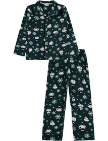 Resim Civil Boys Kardan Adam Baskılı 6-9 Yaş Pijama Takımı - Yeşil - Koyu Yeşil / 7-8 Yaş 
