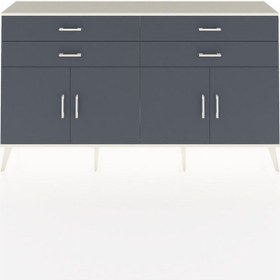 Resim Arges Konsol 2 Raflı 4 Çekmeceli 8 Kapaklı 176x30x99 Aytaşı-antra Aytaşı-antrasit 