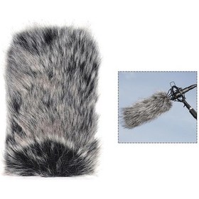 Resim Büyük Boy Sanal Kürk Mikrofon Rüzgar Koruması - Dışarı Kayıt İçin Rüzgar Gürültüsünü Azaltır, Shotgun Mikrofonlar İçin Uygun 