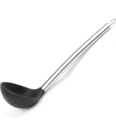 Resim Siyah Silikon Mutfak Seti 3 Parça: Kaşık, Spatula, Kepçe, Spagetti Kaşığı, Kevgir 