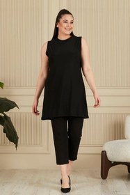 Resim Kadin Tesettur Sıfır Kol Kurtarıcı Kolsuz Tunik - Beyaz / 4XL 