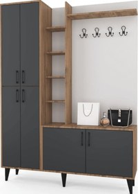 Resim Berlin Portmanto - Atlas Çam - Antrasit 