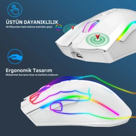 Resim HXSJ T69 Kablosuz Rgb 4800 Dpı Oyuncu Mouse - 650 Mah Yüksek Kapasiteli Batarya 