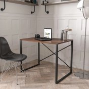 Resim Dekormila Metal Çalışma Masası - Ceviz 