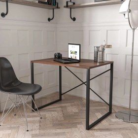Resim Dekormila Metal Çalışma Masası - Ceviz 