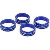 Resim Symbee Klima Anahtar Düğmesi Kapağı Radyo Cd Düğmesi Trim Halkaları Alüminyum Alaşım 