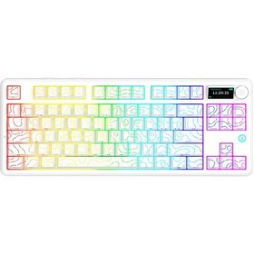 Resim Ak870 V2 Desenli 3 Modlu Tft Ekranlı Mekanik Klavye - 10.000 Mah Batarya 