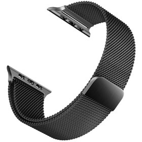Resim Microsonic Apple Watch 3 38mm Milanese Loop Kordon Siyah 