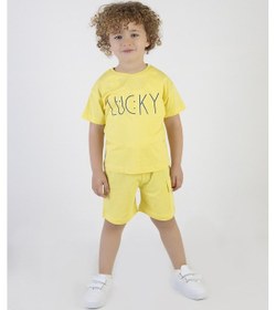 Resim Harika Kids Erkek Çocuk Lucky Baskılı Kısa Kollu Şortlu Alt Üst Takım 001 