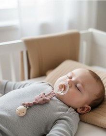 Resim Mumu Family El Yapımı Müslin Emzik Askısı Pembe 