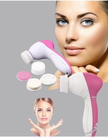 Resim 5 İ 1 Arada Yüz Temizleme Cihazı Masaj, Fırça, Peeling Ve Krem Uygulama Aparatlı 