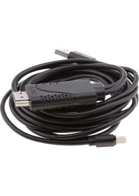 Resim HDMI Tv USB Kablosu Video Adaptörü Dongle Tel iPhone 5 6 7 8 Artı x Siyah 