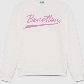 Resim United Colors Of Benetton Kız Çocuk Bnt-g23345 Benetton Sweatshirt Ekru-1881 Ekru 