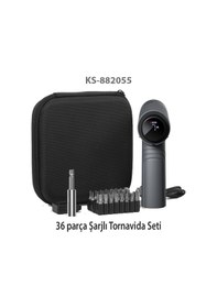 Resim Kingsdun Sarjli Tornavida Seti 36 Parçali Manyetik Uç 5v 2500mah 
