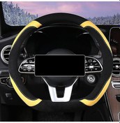 Resim Samdoo Kışlık Kaymaz Dikdörtgen Direksiyon Kılıfı - Yumuşak Polar Kaplama, Tüm Mevsimler İçin 