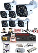 Resim Ids 7 Kameralı 5mp Sony Lensli 1080p Fullhd Gece Renkli Kamera Seti Su Geçirmez Cepten İzle Ds 2034hd Wl Set7 1tb 