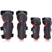 Resim 4 Adet Dizlik Dirseklik Dirsek Diz Koruyucuları Çocuklar İçin Koruyucu Ekipman Açık Hava Sporları Bisiklet Paten Kayak Kaykay Kırmızı Kırmızı 