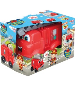Resim Dede Büyük İtfaiye Kamyonu Erkek Çocuklar İçin Eğlenceli Oyun Aracı 725x470x615 mm 