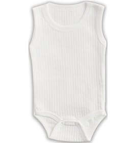 Resim Novibaby 5'li 6-9 Ay Ribana Bebek Atlet Body Zıbın Beyaz Raporlu Çıtçıtlı 100% Pamuk Beyaz 