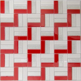 Resim Tezgah Arası 4mm Kristal Cam Mozaik ( 1 kutu = 1 m2 Fiyatıdır ) 