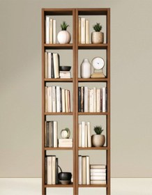 Resim 2'li 6 Raflı Dekoratif Kitaplık Barok Kitaplık Ofis Kitaplığı... Barok 