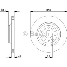 Resim Bosch Fren Diski Arka 9D 310Mm Passat Supr B Golf VII 09 Bosch