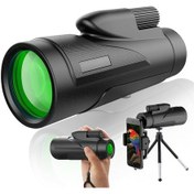 Resim 10x42 Monoküler Teleskop, Yetişkinler İçin Telefon Tutucu Tripod, Hd Monoküler 1 Adet 