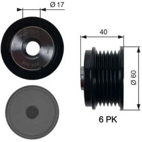 Resim GATES ALTERNATOR KASNAGI RULMANLI B MAX 11 CMAX 11 ECOSPORT 17 FIESTA IV 0817 FOCUS III 11 GRAND CM 