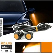 Resim Kartal Göz Led Ayna Altı Led Eagle Eye Civatalı Turuncu Renk 18mm Sts Oto Aksesuar 