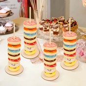 Resim 4'lü Set, Ahşap Donut & Bagel Sergi Standı - Rustik Tarz, Ayrılabilir Tutucu, Donut Tutucu Standı, Doğum Günü Partileri, Düğünler İçin - Estetik Otel/Ticari Dekorasyon, Parti Masası Merkez Dekorasyonu, Yerden Tasarruflu Tasarım 