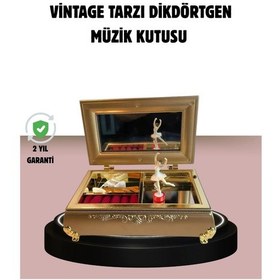Resim Balerinli Müzikli Takı Kutusu Piyano Tasarım Kız Çocuk lik 
