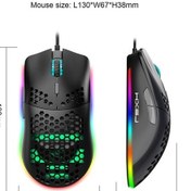 Resim Novahub Hxsj J900 Rgb Oyuncu Faresi - 6 Dpı Ayarı, Ergonomik, Usb Kablosuz, Siyah/beyaz, Profesyonel Oyun Fareleri J900 
