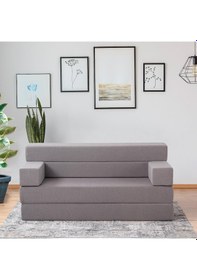 Resim Homedius Melisa Çift Kişilik Katlanır Yatak Katlanır Koltuk Gri 