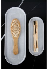 Resim Betonmall El Yapımı 2'li Beton Tepsi Sunumluk Organizer Düzenleyici Yağdanlık - Beton Gri 